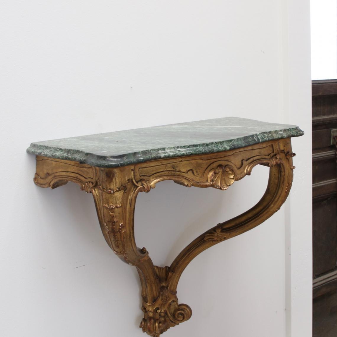 Pair of Gilt French Wall-Mounted Consoles